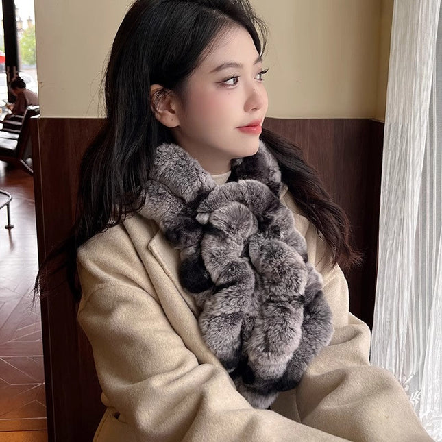 Fur Scarf Women's Winter Rex Rabbit Fur Scarf