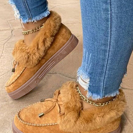 Evelyn Plush Lined Winter Flats-0