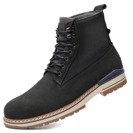 Men's High Top Leather Martin Boots - Cowhide Upper