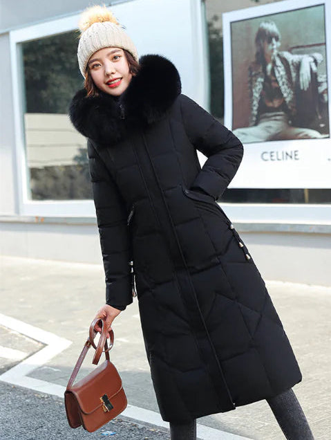 Large Fur Collar Padded Winter Jacket