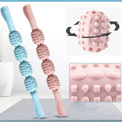Yoga Four Roller Leg Muscle Relaxation Massage Stick