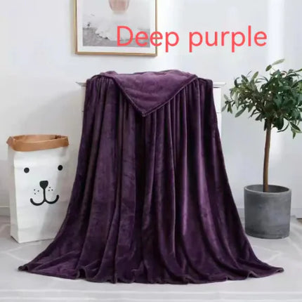 Ultra‑Soft Flannel Coral Fleece Blanket