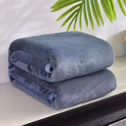 Ultra‑Soft Flannel Coral Fleece Blanket