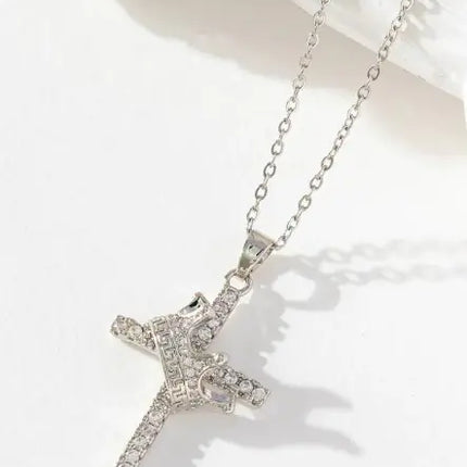 Crown Cross Pendant Necklace