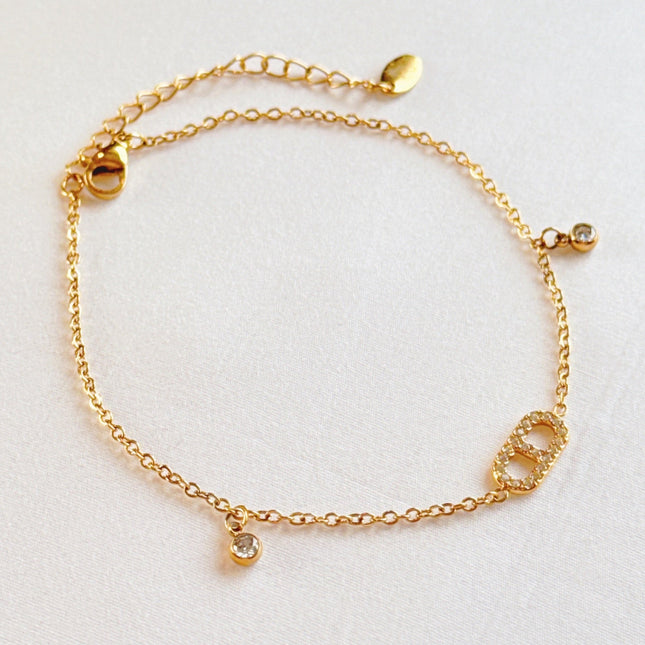 Jewel Drop Dainty Anklet-1