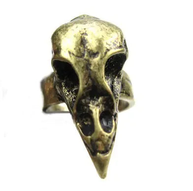 Crow Skull Bird Ring - Gothic Open-Cut Fashion Jewelry
