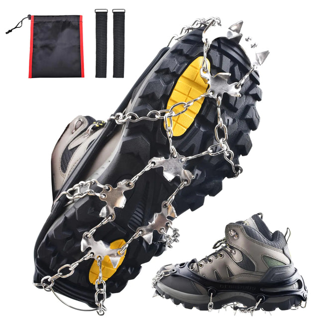 Azarxis 24-Spike Ice Traction Snow Cleats for Boots