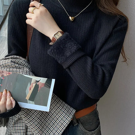 Winter 2025 Retro Velvet‑Lined Turtleneck — Ultra‑Warm & Chic