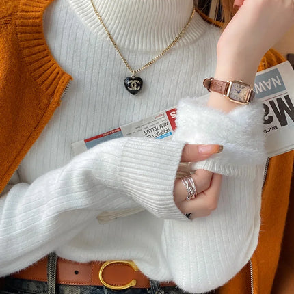 Winter 2025 Retro Velvet‑Lined Turtleneck — Ultra‑Warm & Chic