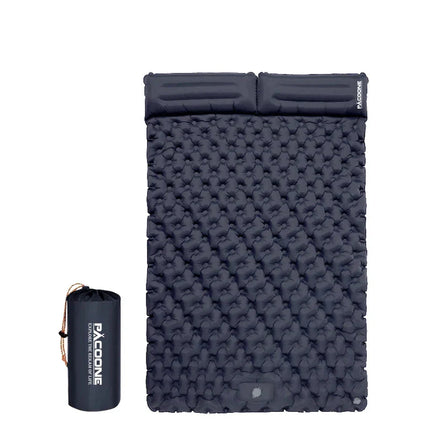 Extra-Wide Double Inflatable Camping Mattress Folding Pad Blue-0