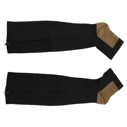 Compression Shaping Socks with Zipper for Weight Loss