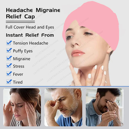 Headache Migraine Relief Hat Gel Ice Cold Compress Therapy Cap