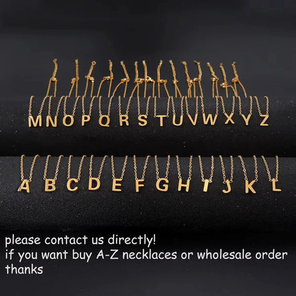 Minimalist Initial Letter Necklace, Stainless Steel A‑Z Choker for Women