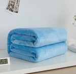 Ultra‑Soft Flannel Coral Fleece Blanket