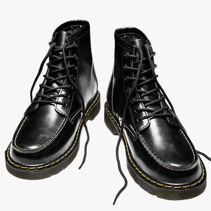 Men's High-Top Cowhide Martin Trendy Tooling Boots