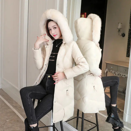 Large Fur Collar Padded Winter Jacket