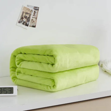 Ultra‑Soft Flannel Coral Fleece Blanket