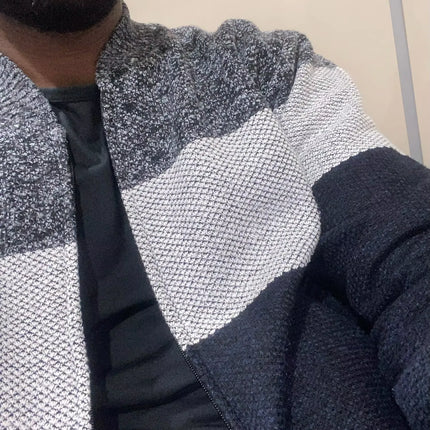 NNEOBA Mens Fleece Zipper Cardigan Winter Jacket Sweater