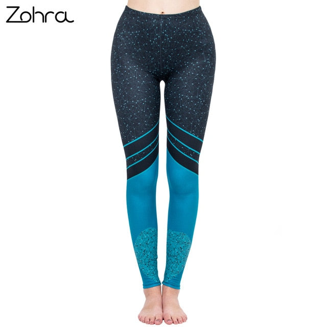 Women Legging Starry Sea Love Printing leggins High Waist Punk Leggings Color Legins Slim Fitness Pants-5