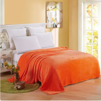 Ultra‑Soft Flannel Coral Fleece Blanket