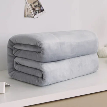 Ultra‑Soft Flannel Coral Fleece Blanket