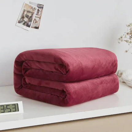 Ultra‑Soft Flannel Coral Fleece Blanket